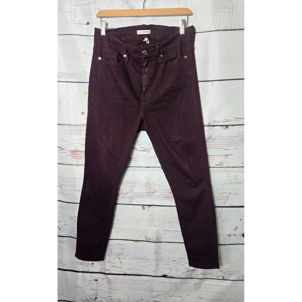 Good American Womens Jeans Size 14 Burgundy Skinny Good Legs Stretch Pants